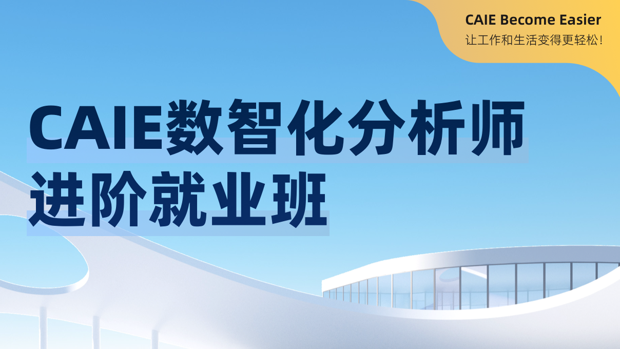 CAIE数智化分析师进阶就业班 
